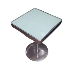 Mesas Para Esquinera Pesadas Cromada Y Vidrio