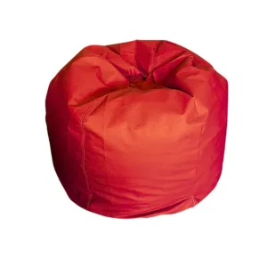 Puffs Pequeño De Cuero Rojo